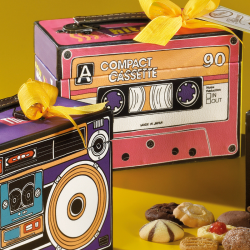 Ροζ Music Box με μπισκότα