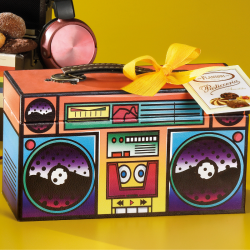 Colorful Music Box with biscuits